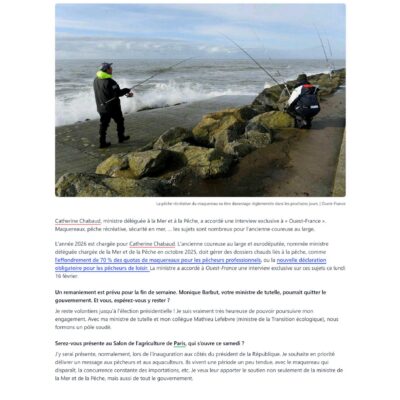 Quota pour la pêche du maquereaux